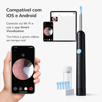 Limpador de Ouvido com Câmera